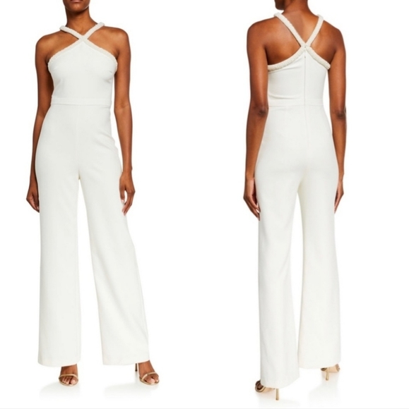 *SOLD*- LIKELY Ashland Simulated Pearl Trimmed Jumpsuit NWT - Picture 3 of 4